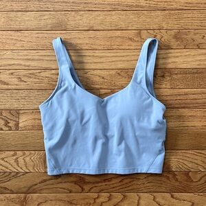 Structured padded crop top scoop back